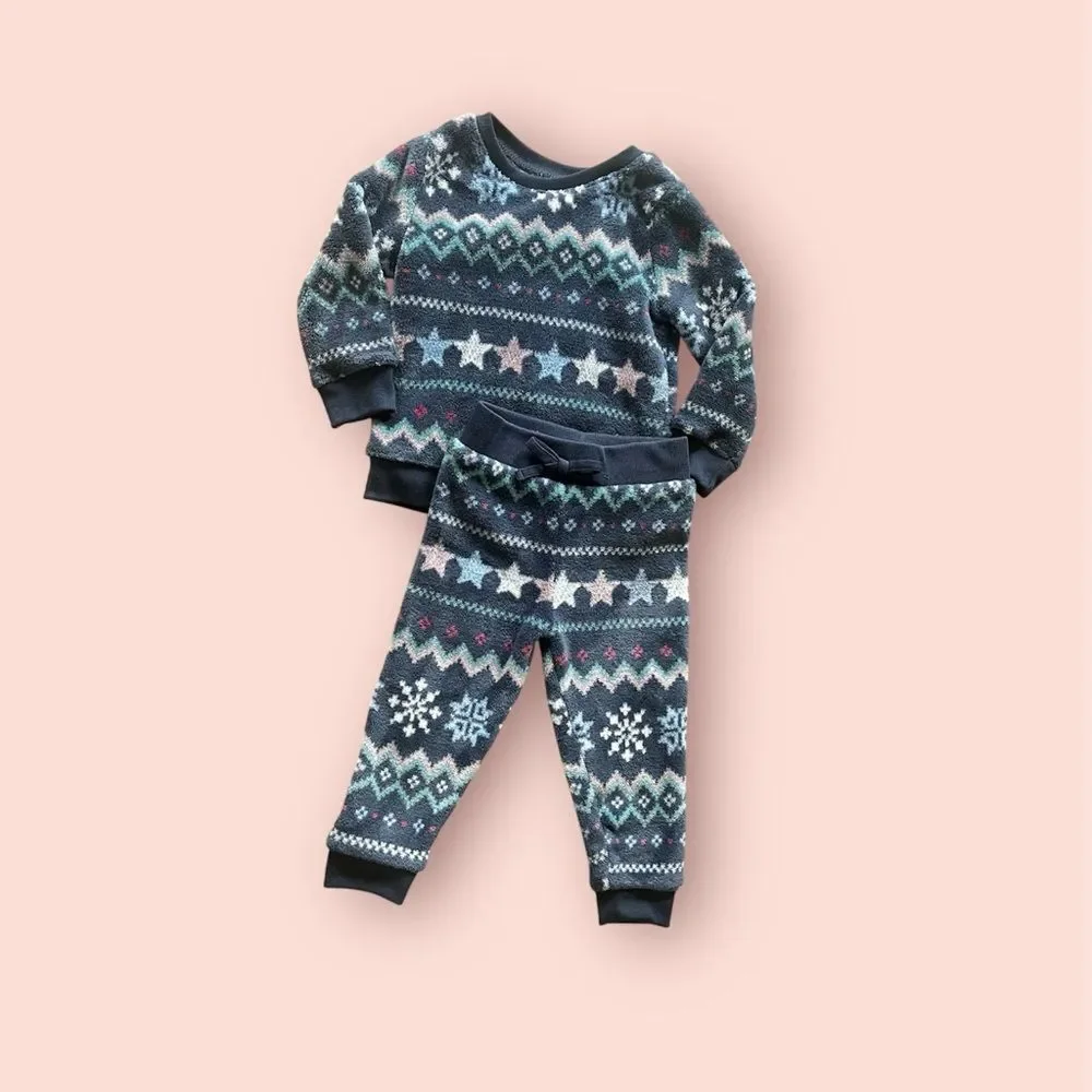 Garanimals Girl Sherpa 2 piece set Sz 2T